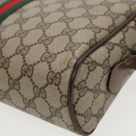 GUCCI GG Supreme Web Sherry Line Shoulder Bag PVC Beige 904 02 005 Auth 96357 - Picture 16 of 16